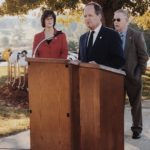 NC Rep. John Fraley (District 95) speaks at the NIHS groundbreaking.