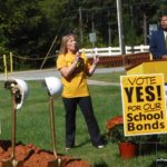OS1 President Beth Packman speaks at the SIHS groundbreaking.